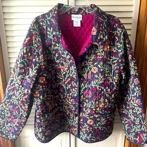 NorthStyle | Reversible Floral Utility Jacket w/pockets Sz 2x